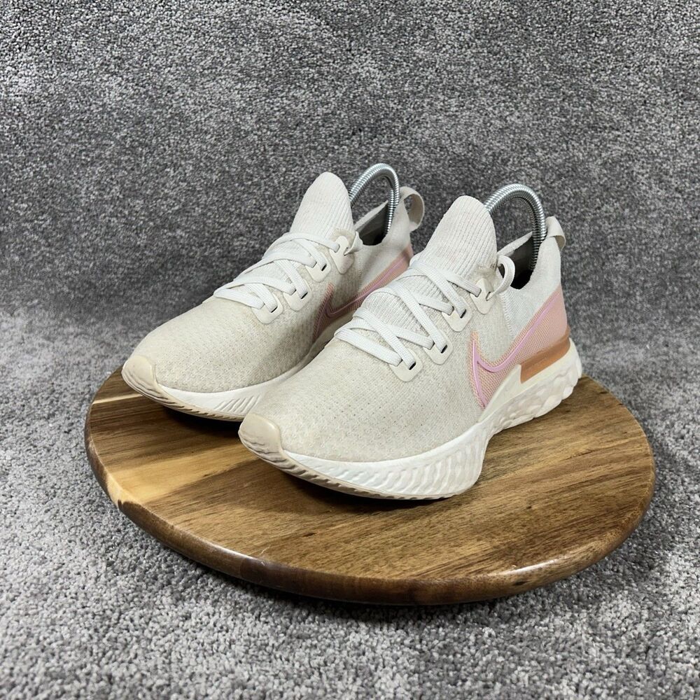 Nike React Infinity FlyKnit CD4372-103 Woman's Size 8 White Running Shoes Used - Picture 5 of 13